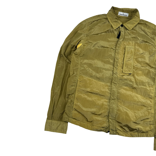 Stone Island 2018 Yellow Nylon Metal Overshirt - Large
