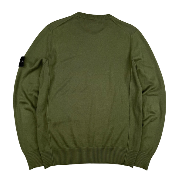 Stone Island 2020 Army Green Crewneck Knit - Medium