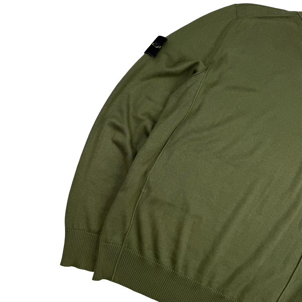 Stone Island 2020 Army Green Crewneck Knit - Medium