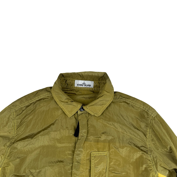 Stone Island 2018 Yellow Nylon Metal Overshirt - Large