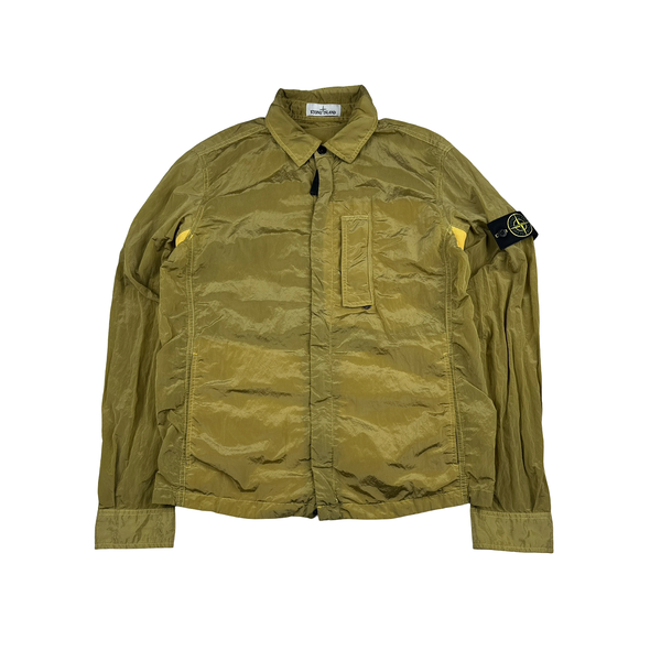 Stone Island 2018 Yellow Nylon Metal Overshirt - Large