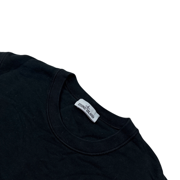 Stone Island 2021 Black Cotton Crewneck Sweatshirt - XXL