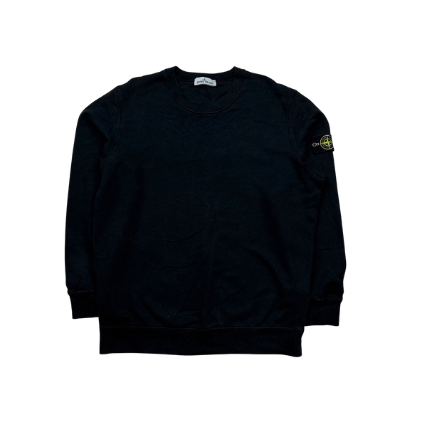 Stone Island 2021 Black Cotton Crewneck Sweatshirt - XXL