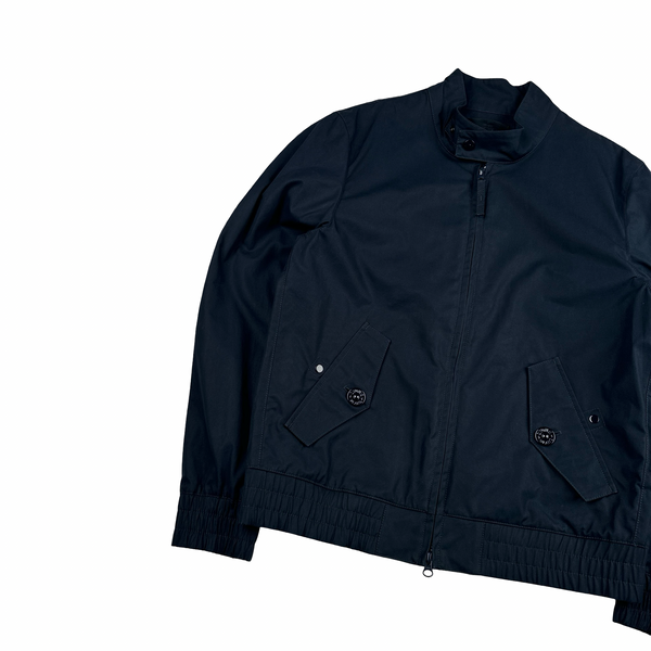 Stone Island 2025 Navy Ghost Piece Weatherproof Cotton Canvas Jacket - Small