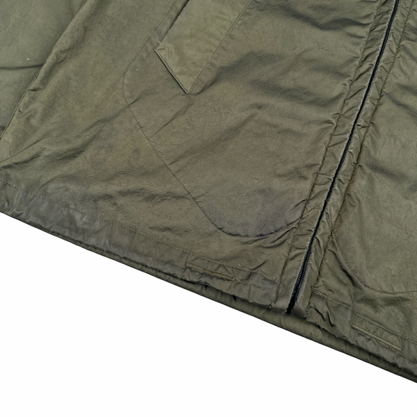 Stone Island 2007 Khaki Nylon Metal Hooded Jacket - XL