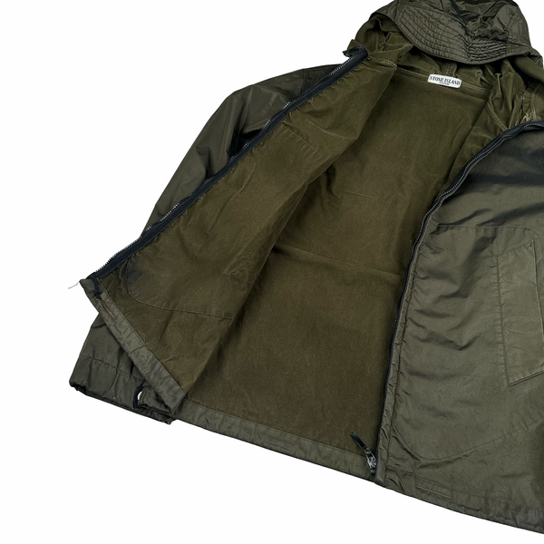 Stone Island 2007 Khaki Nylon Metal Hooded Jacket - XL