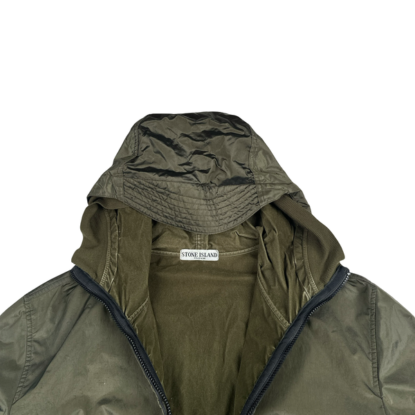 Stone Island 2007 Khaki Nylon Metal Hooded Jacket - XL