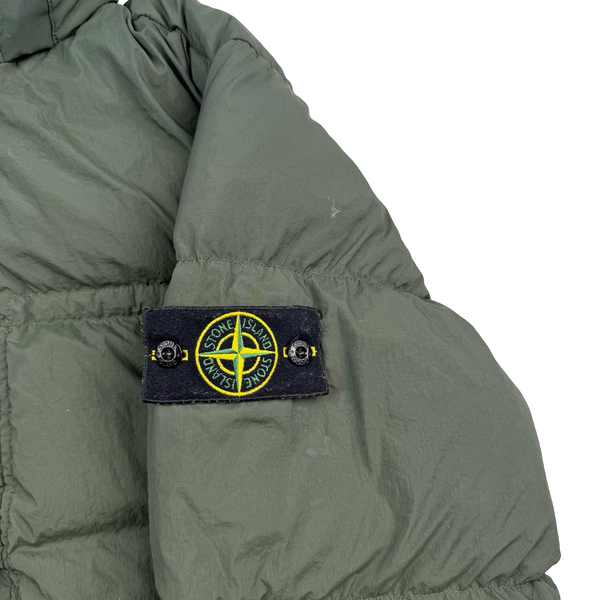 Stone Island 2016 Sage Green Crinkle Puffer Jacket - XL
