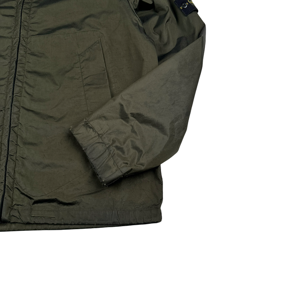 Stone Island 2007 Khaki Nylon Metal Hooded Jacket - XL
