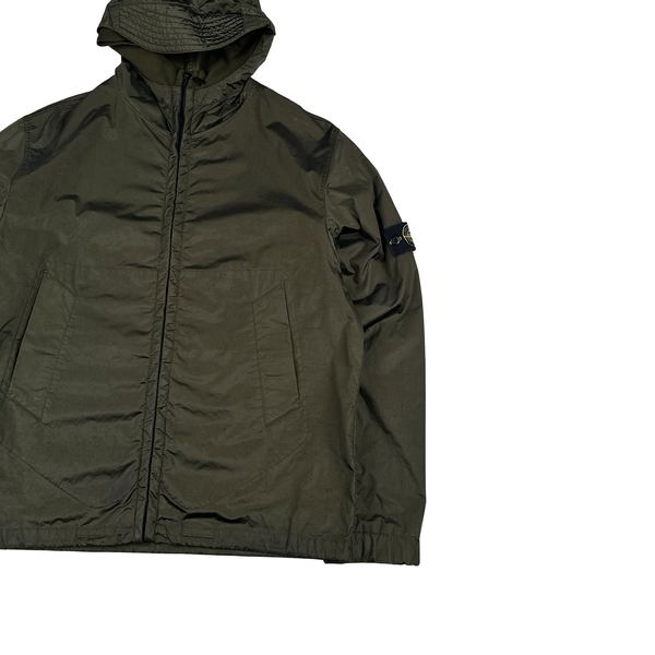 Stone Island 2007 Khaki Nylon Metal Hooded Jacket - XL