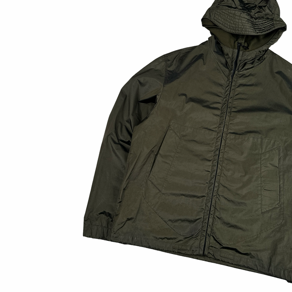 Stone Island 2007 Khaki Nylon Metal Hooded Jacket - XL