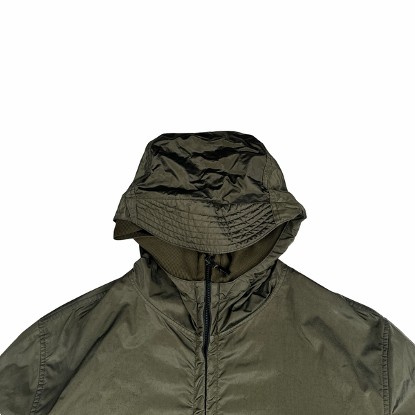 Stone Island 2007 Khaki Nylon Metal Hooded Jacket - XL