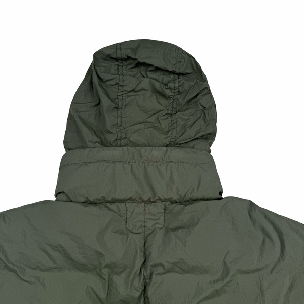 Stone Island 2016 Sage Green Crinkle Puffer Jacket - XL