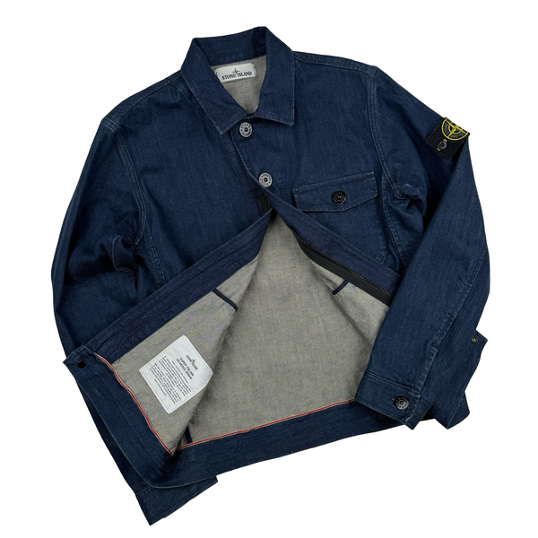 Stone Island 2013 Super Italian Selvedge Denim Cotton Indigo Jacket - Small