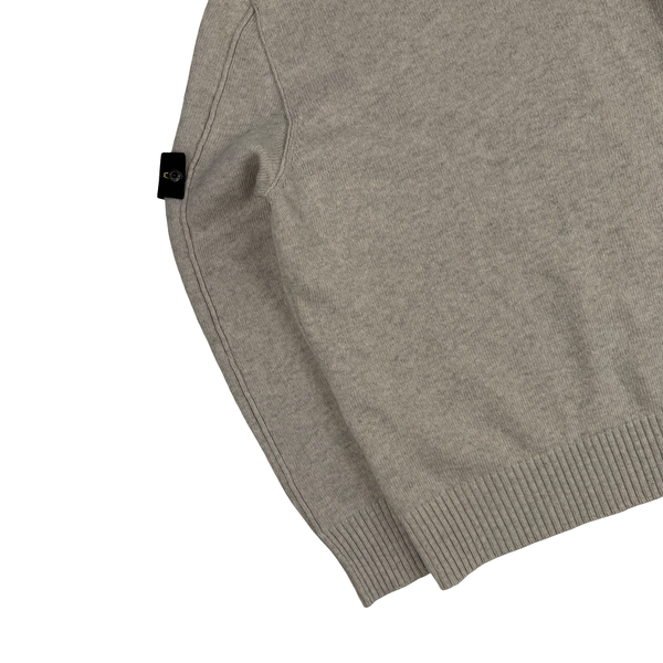 Stone Island Beige Thick Wool Blend Knitted Pullover Jumper - XL