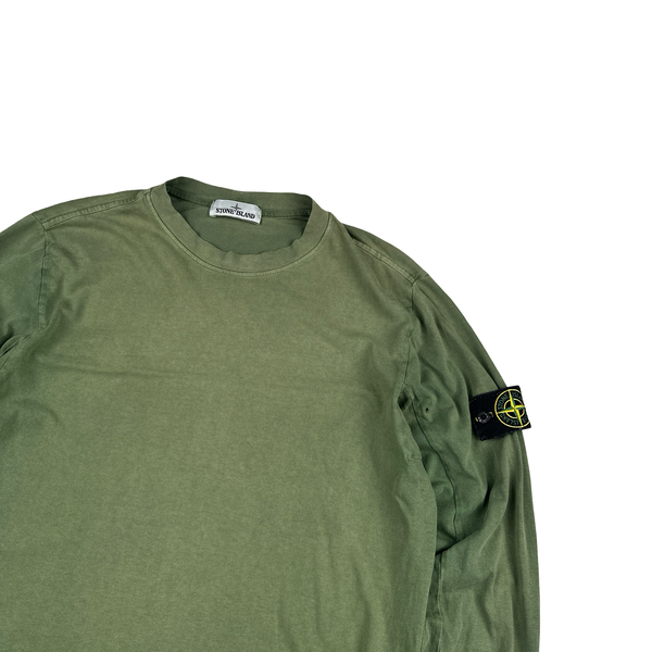 Stone Island 2015 Green Cotton Longsleeve T Shirt - XL