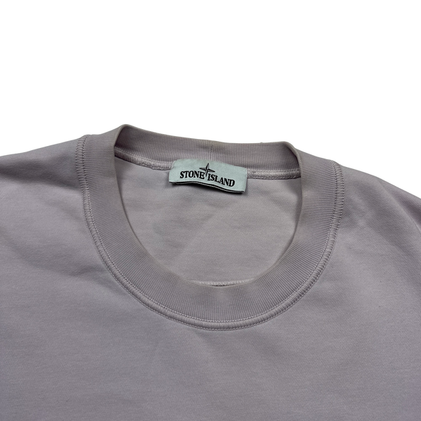 Stone Island 2022 Pink Cotton Crewneck Sweatshirt - XL