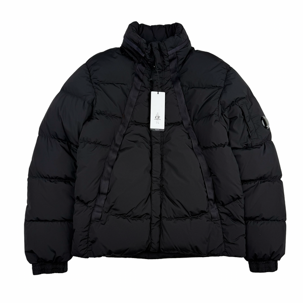 CP Company Black  Down Filled Nycra R Puffer Jacket - Small (46)