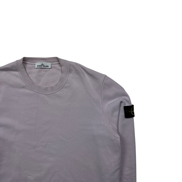 Stone Island 2022 Pink Cotton Crewneck Sweatshirt - XL