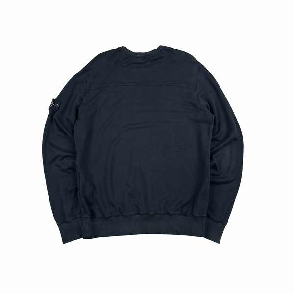 Stone Island 2015 Navy Lightweight Cotton Crewneck Sweatshirt - XL