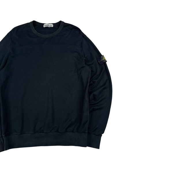 Stone Island 2015 Navy Lightweight Cotton Crewneck Sweatshirt - XL