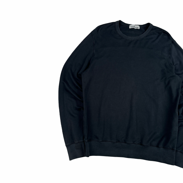 Stone Island 2015 Navy Lightweight Cotton Crewneck Sweatshirt - XL