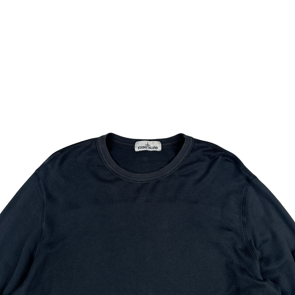 Stone Island 2015 Navy Lightweight Cotton Crewneck Sweatshirt - XL