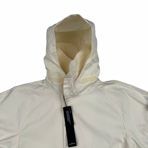 Stone Island 2017 White Ghost Piece Mac Supima 2L Long Jacket - Small