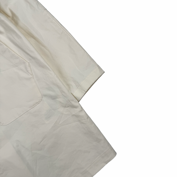 Stone Island 2017 White Ghost Piece Mac Supima 2L Long Jacket - Small