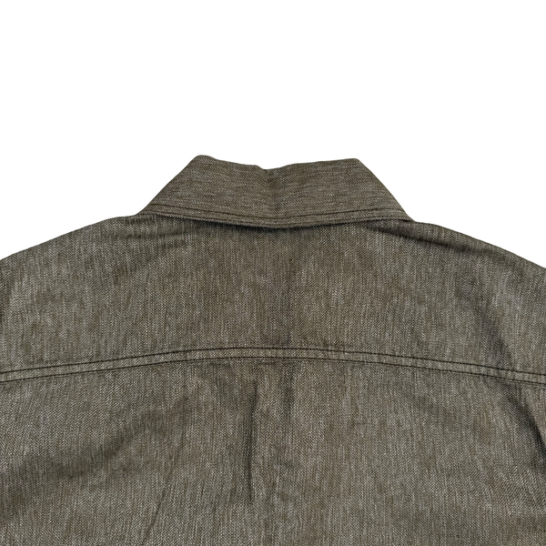 Stone Island 2014 Khaki Resin Coated Cotton Overshirt - Medium