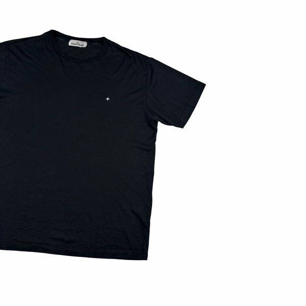 Stone Island 2022 Black Compass Cotton T Shirt - XL