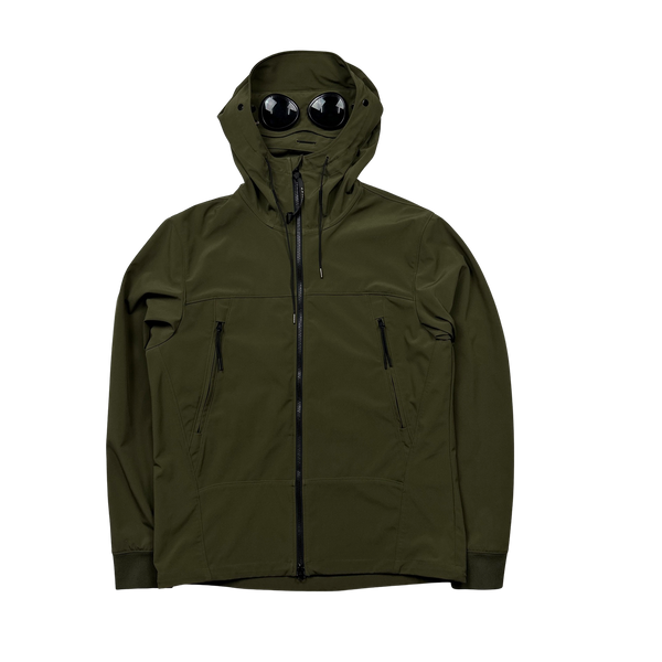 CP Company Green Khaki Soft Shell Goggle Jacket - XL