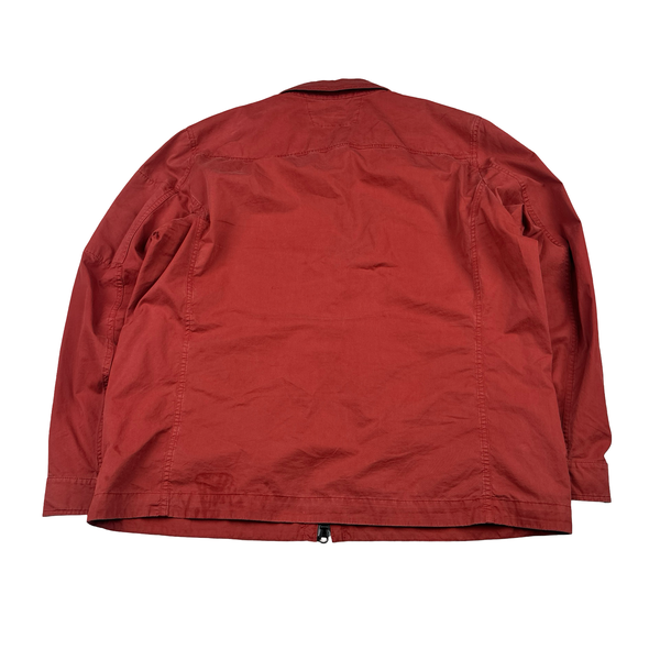CP Company Red Harrods Exclusive Zipped Cotton Overshirt - 3XL