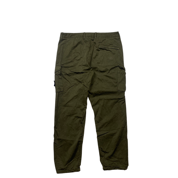 Stone Island 2020 Khaki Ghost Cotton Cargo Trousers - 36"