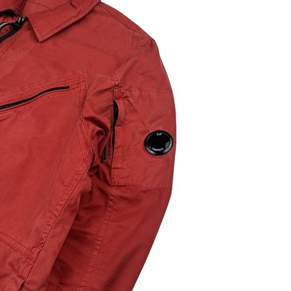 CP Company Red Harrods Exclusive Zipped Cotton Overshirt - 3XL
