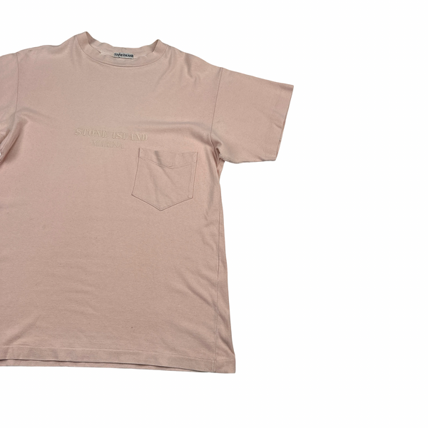 Stone Island 80's Marina Spellout Vintage Cotton T Shirt - Large