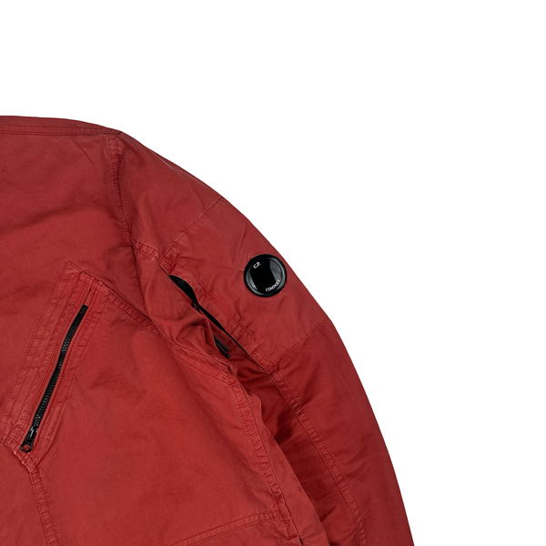 CP Company Red Harrods Exclusive Zipped Cotton Overshirt - 3XL