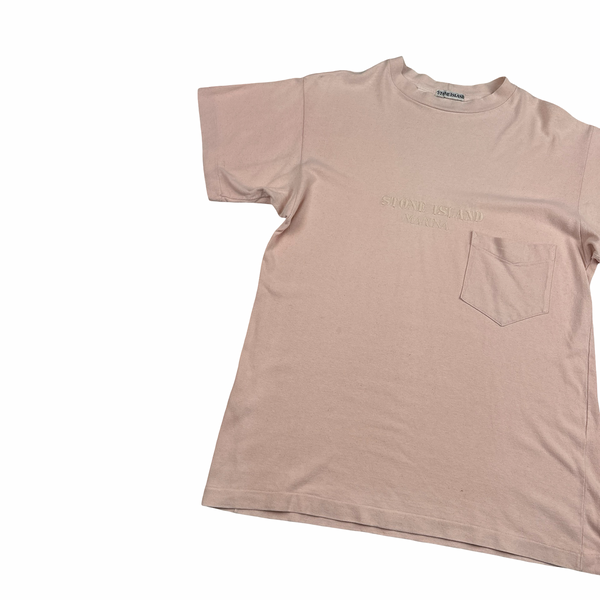 Stone Island 80's Marina Spellout Vintage Cotton T Shirt - Large