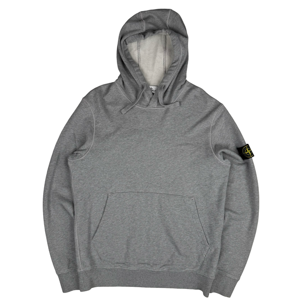 Stone Island 2022 Grey Cotton Pullover Hoodie - Large