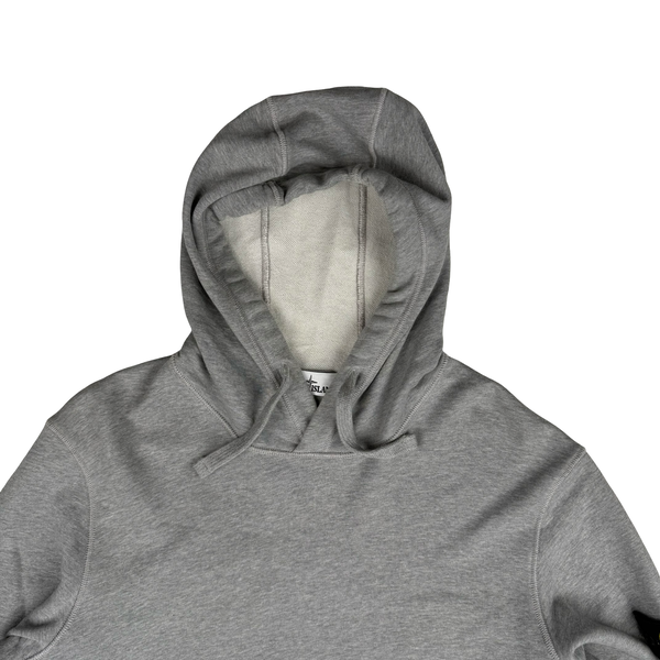 Stone Island 2022 Grey Cotton Pullover Hoodie - Large