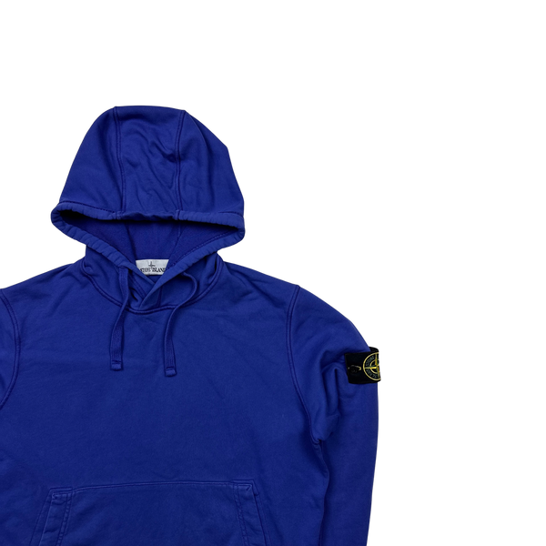 Stone Island Blue 2022 Pullover Hoodie - Medium