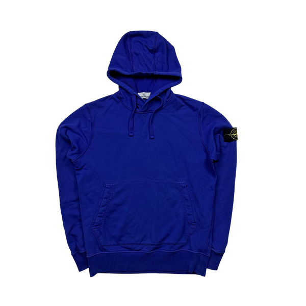 Stone Island Blue 2022 Pullover Hoodie - Medium