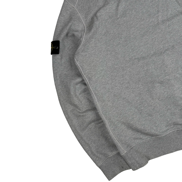Stone Island 2022 Grey Cotton Pullover Hoodie - Large