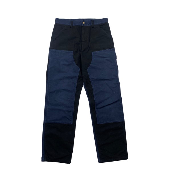 Carhartt Navy/Black Double Knee Carpenter Trousers - 30"