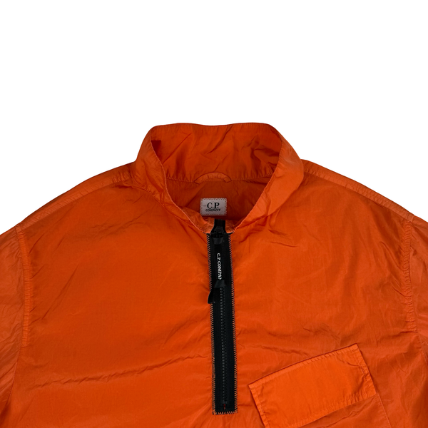 CP Company Orange Lens View Nylon Quarter Zip Smock - Large