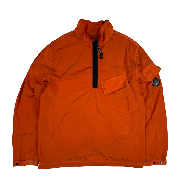 CP Company Orange Lens View Nylon Quarter Zip Smock - Large