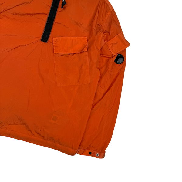 CP Company Orange Lens View Nylon Quarter Zip Smock - Large