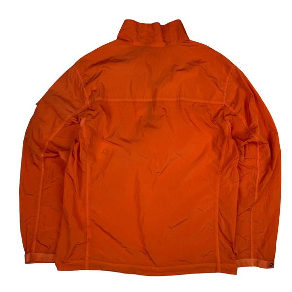 CP Company Orange Lens View Nylon Quarter Zip Smock - Large