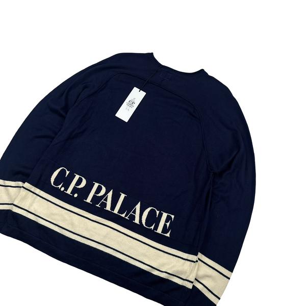CP Company x Palace Navy Lightweight Spellout Knit - Large