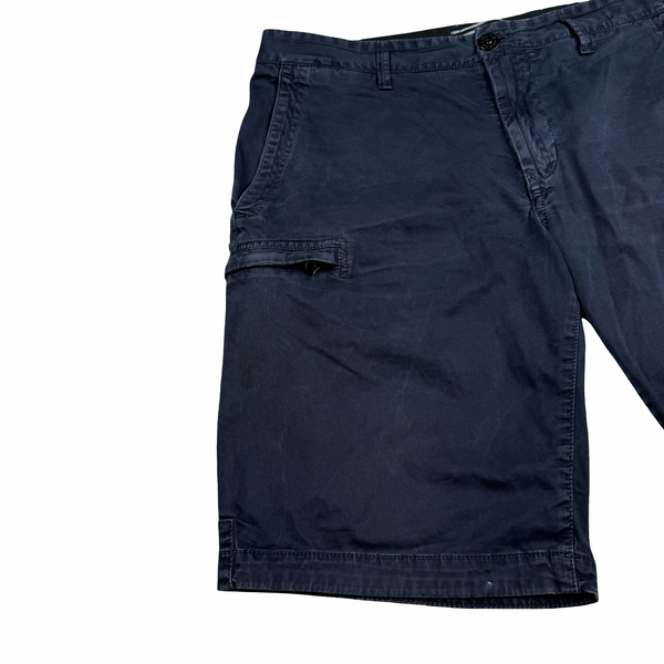 Stone Island 2019 Navy Slim Fit Cargo Shorts - 33"